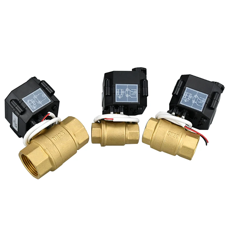 1/2'' 3/4'' 1'' Brass Motorized Ball Valve DC12V DC24V IP65 Waterproof Electric Ball Valve with Manual Switch