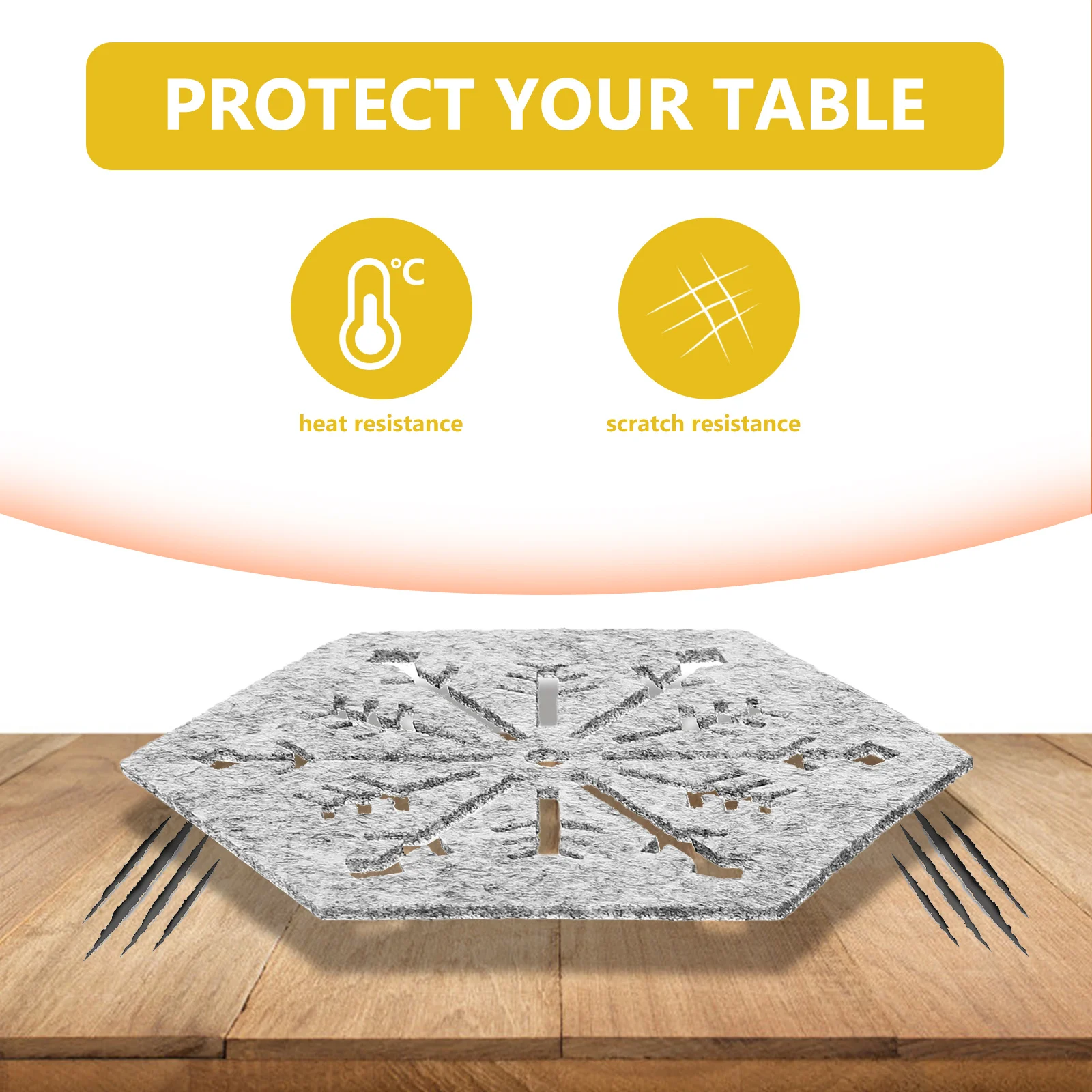 4Pcs Weihnachten Schneeflocke Tischsets Hexagon Wärmedämmung Tasse Matten Tisch Dekoration Party Verwenden Tischsets Weihnachten Tischsets