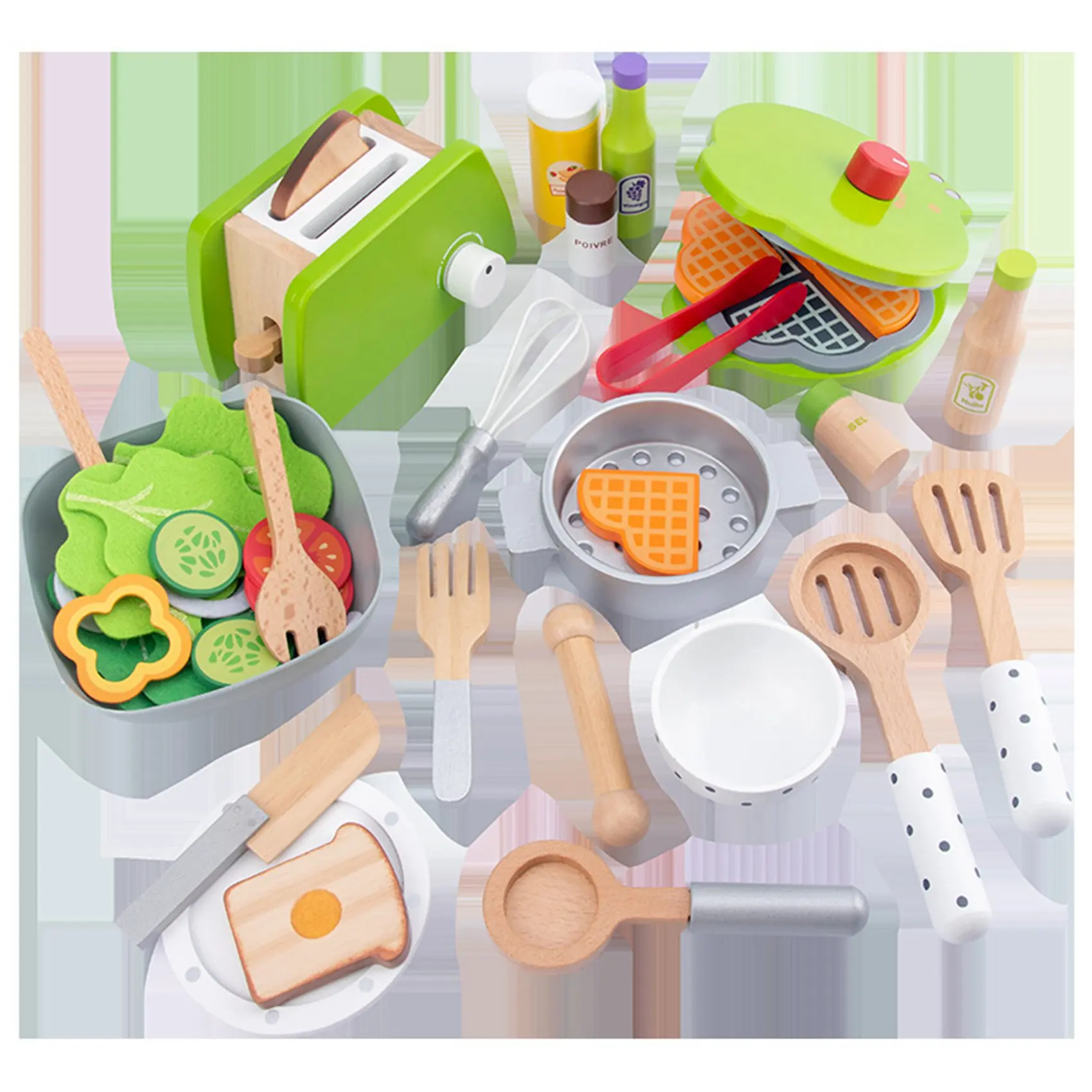 Jouets de cuisine en bois pour enfants, machine à crêpes, cuisine bricolage, simulation de jeu, nourriture, ensemble de jouets