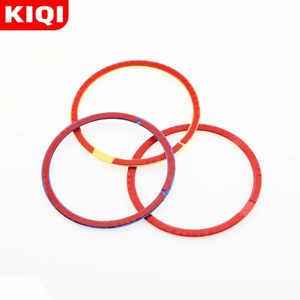 3D Aluminium Trim Car Steering Wheel Cover Logo Ring Sticker Fit for Audi A1 A3 A4 A5 A6 A7 Q3 Q5 S3 S5 S7 TT Auto Accessories