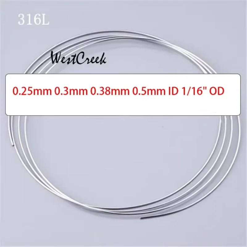 

WESTCREEK 0,3 мм 0,38 мм 0,5 мм ID 1/16 "наружный диаметр трубки из нержавеющей стали 316L Shimadzu Agilent waters хроматографический трубопровод Труба HPLC