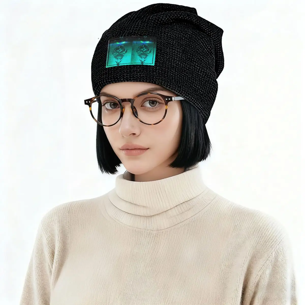 Video Game Geometry Dash Skullies Beanies Hats Warm Autumn Winter Outdoor Cap Fleece-Lined Bonnet Caps for Men Women Adult