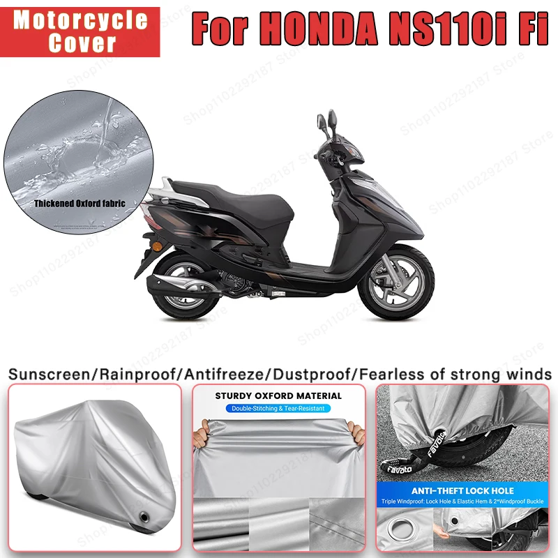 

For HONDA NS110i Fi No Ear Motorcycle Cover - Outdoor Full Body Protection, Waterproof Dustproof Heat-Resistant Moto Accessories
