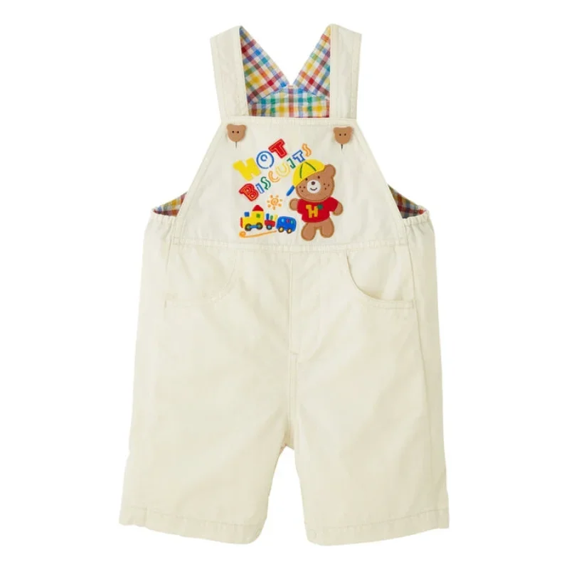 Summer New Boys' Overalls Girls' Bear Car Strap Pants Baby Shorts Pantalones Boys Clothes Casual Pant Roupa Infantil Pra Menino