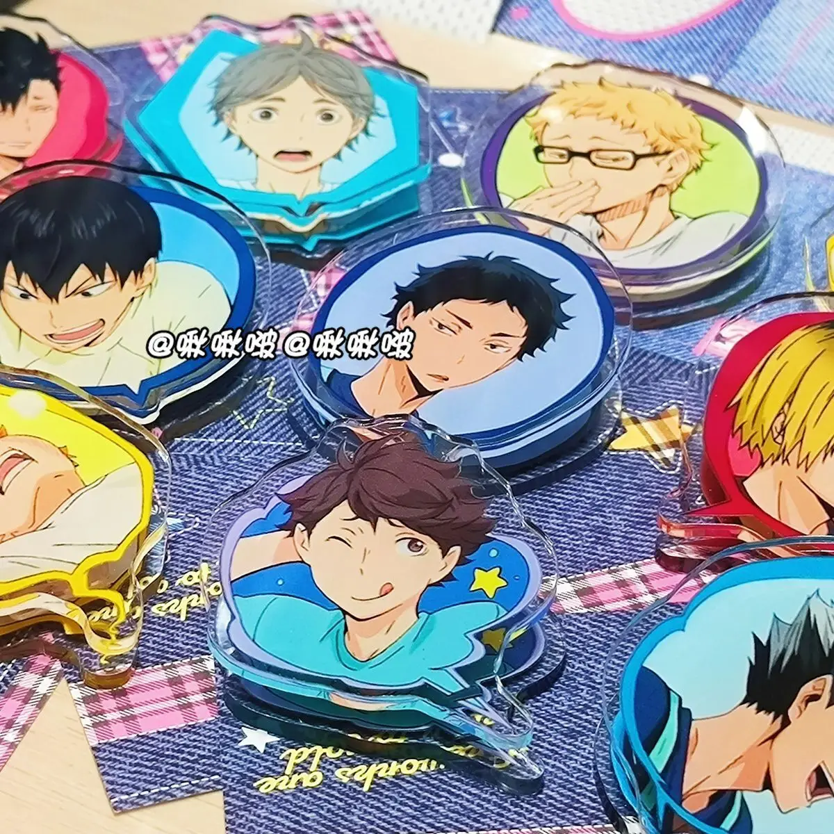 Haikyuu!! Anime Acrylic PP Clip Folder Cosplay Polypropylene  Cartoon Gift Stationery File Clamp