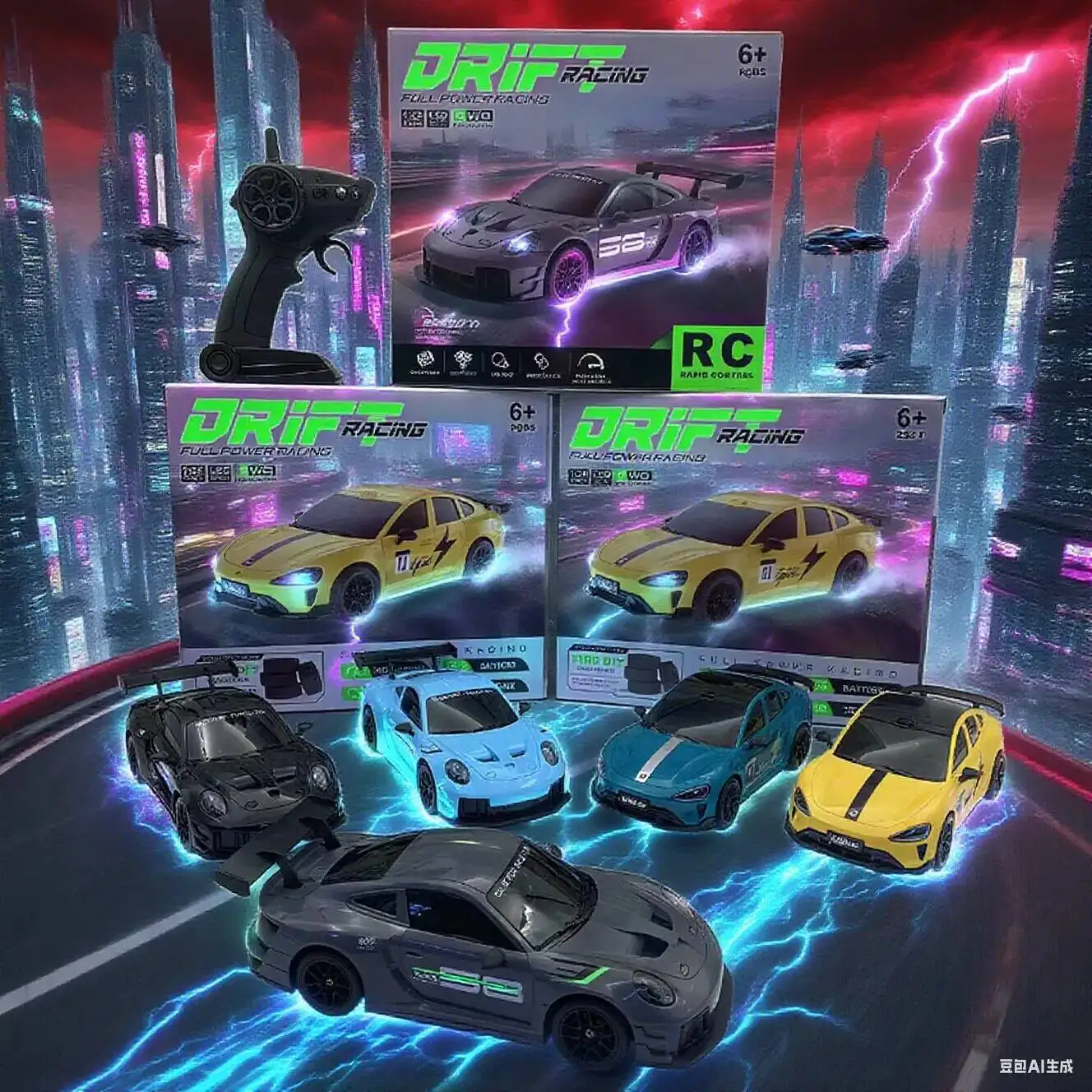 2025 جديد، إصدار محدود Rc Drift GT3 RS 911 MI SU7 1:20 Drift Racing Car، هدية سباق للأطفال مع جهاز تحكم عن بعد عالي السرعة