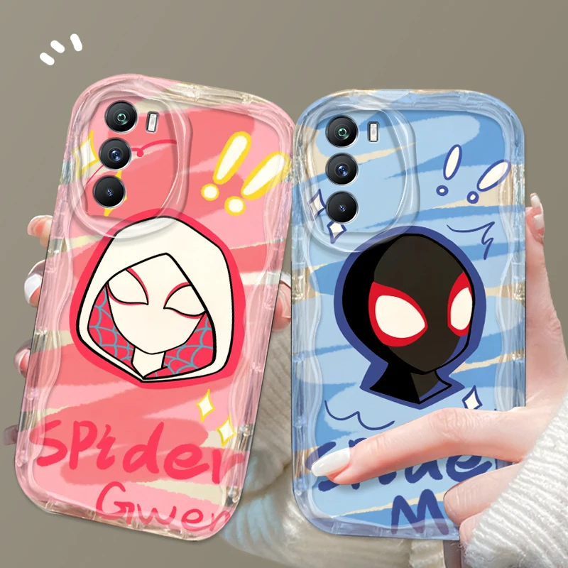 

Marvel Spiderman LOVE Cute For Xiaomi Mi 14 12 12T 11 Lite Poco M6 X6 X5 X4 X3 M3 F4 Pro GT NFC 5G Wave Oil Back Phone Case