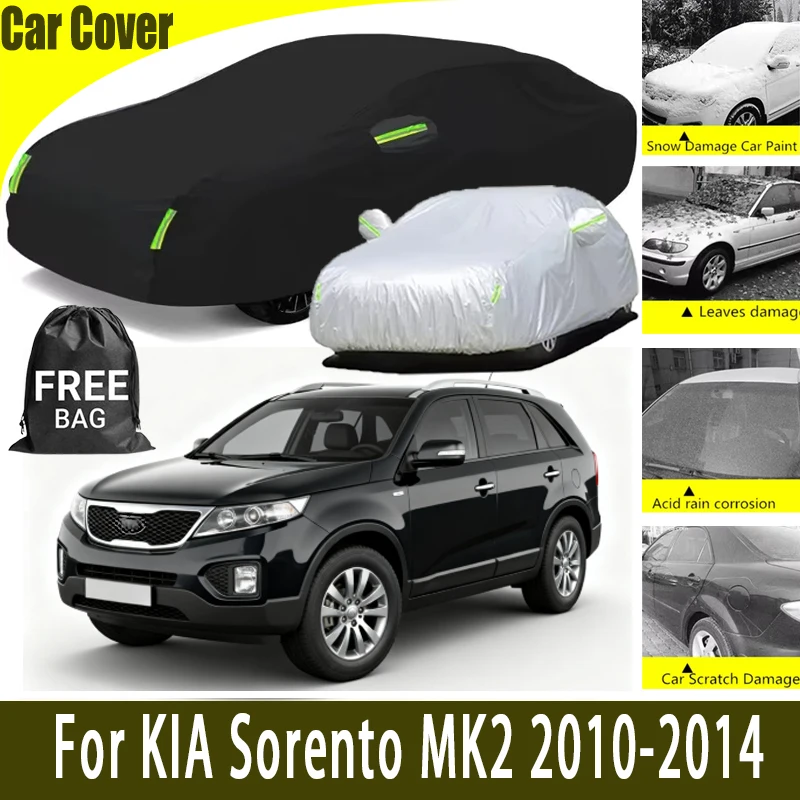 

For KIA Sorento MK2 2010-2014 2013 All-Weather Car Cover Outdoor Waterproof Snowproof Sunshade, Winter & Summer Auto Protection