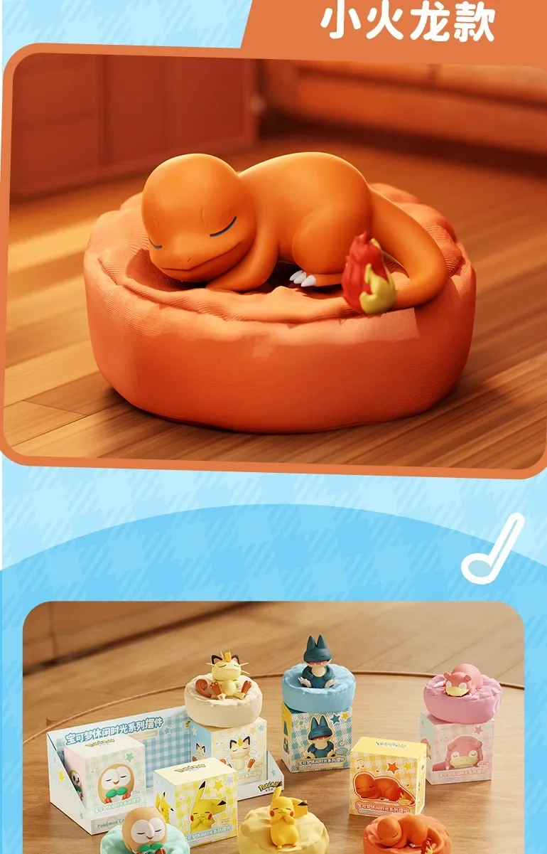 Pokemon Anime Actionfiguren Freizeit-Serie Blindbox Schlafposition Ornament Pikachu Meowth Rowlet Modellfiguren Geschenk – Detail 7