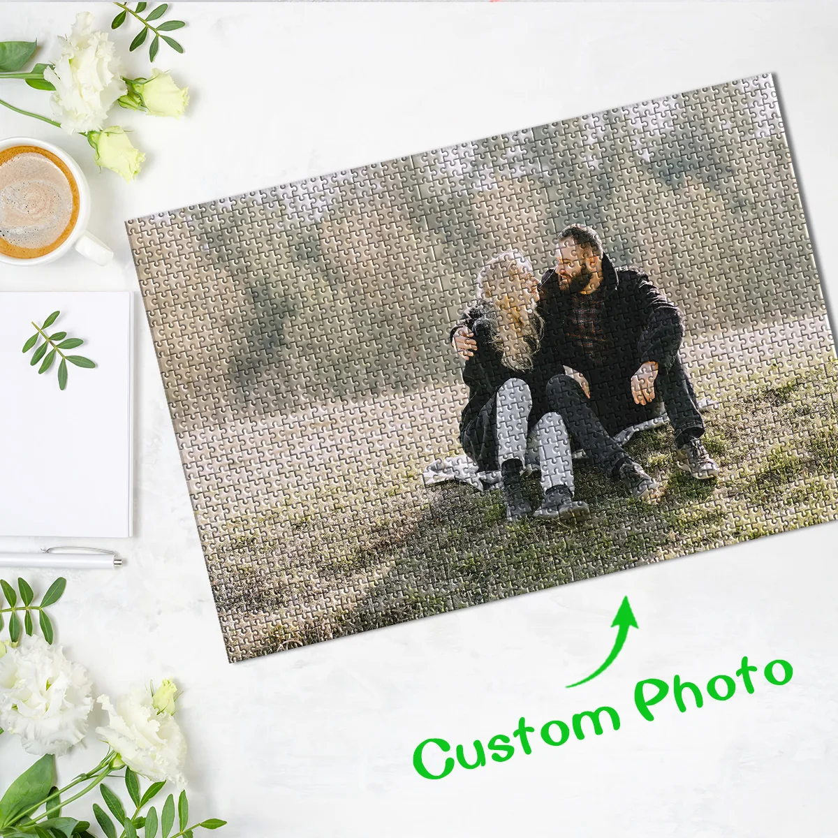 romantic couple Custom Photo Customizable Picture Custom DIY Personalised Photo Portrait Puzzles