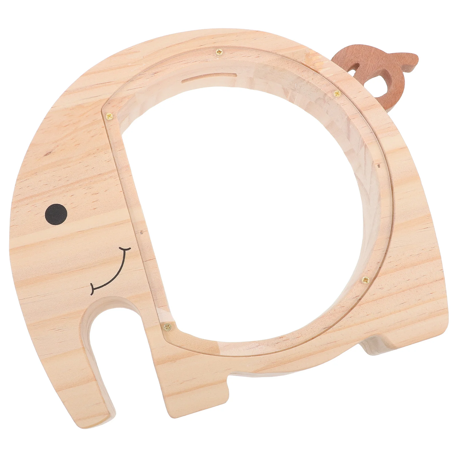 صندوق توفير خشبي للأطفال على شكل فيل، صندوق نقود شفاف، منظم للعملات المعدنية الإبداعية، صندوق توفير المال الشفاف للأطفال #4