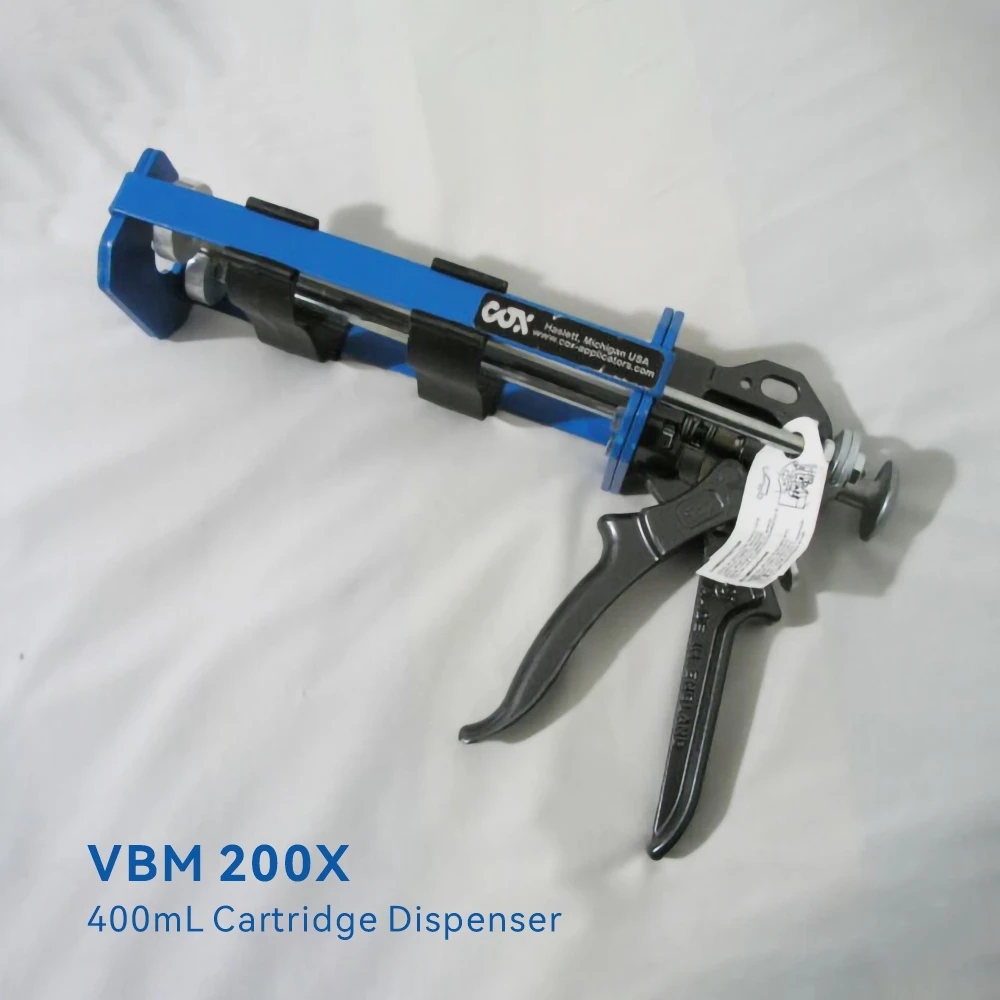 SULZER COX VBM 200X A, de 2 componentes dispensador Manual, 200mL, 1:1, cartuchos, pistola de calafateo, pistola de pegamento