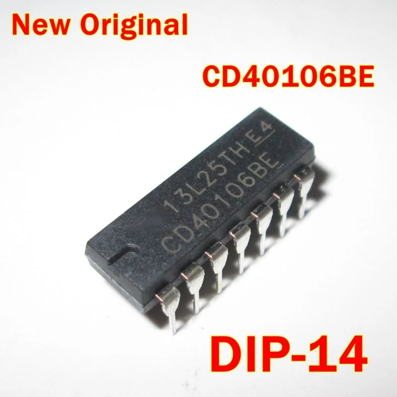 5Pcs to 100Pcs New Original Cd40106Be Dip-14 Cmos Hex Schmitt Triggers