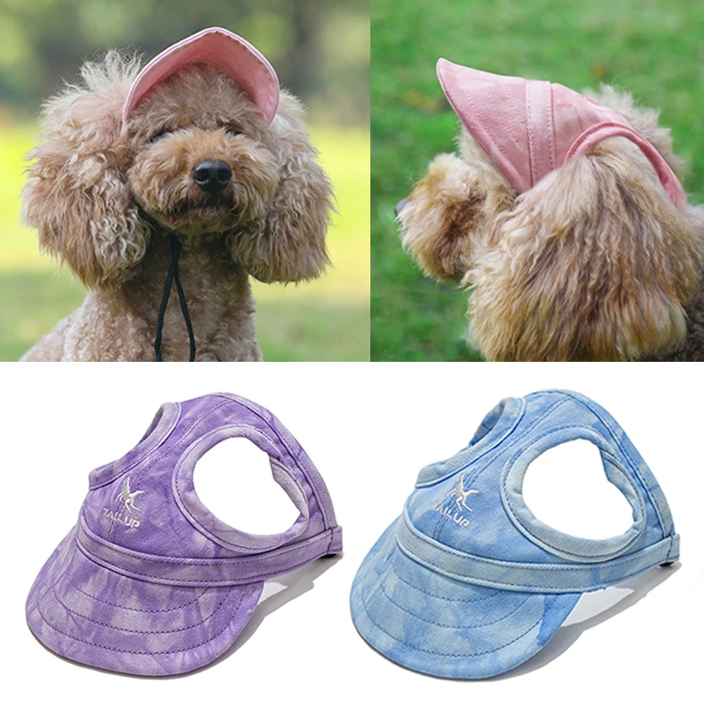 

Staining Dog Baseball Caps Sun-proof Outdoor Dog Hats Pet Supplies Peaked Cap Cute Universal Wear-resistant Dog Sun Hats