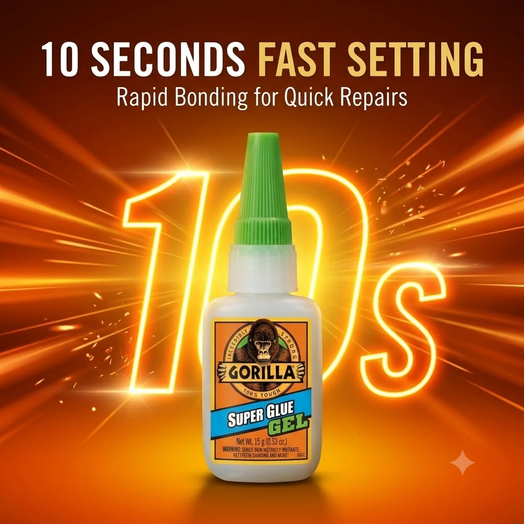 Gorilla Super Glue Gel Xl Quick-Drying Glue Versatile Super Sticky For Welding Plastics Metals Wood And Acrylic. - view 3
