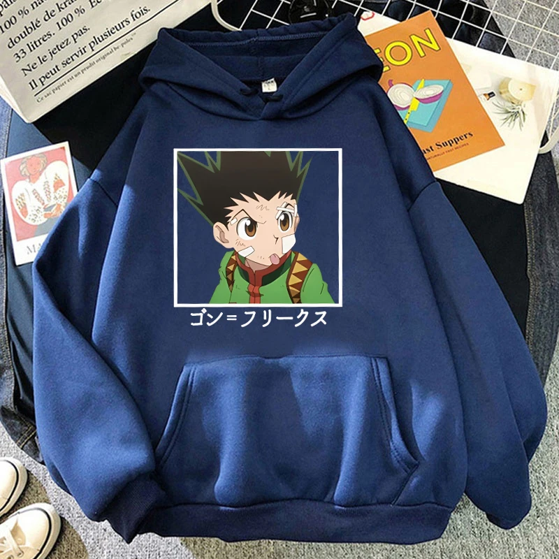 Anime Gon Freecss Print Hoodies Men/Women Fashion Personality Hooded Pullover Teen Casual Long Sleeve Sweatshirts