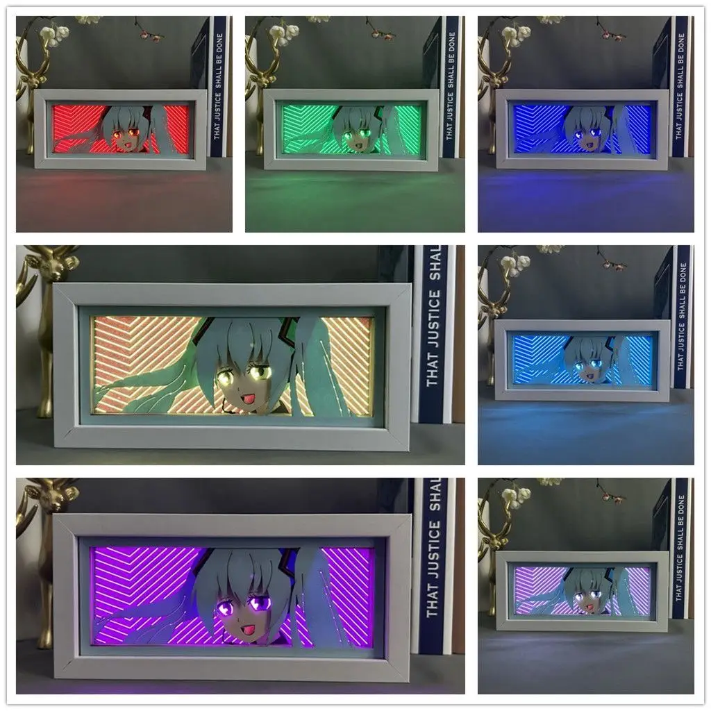 初音ミクアニメ周辺クリエイティブデスクトップ装飾おもちゃライト付き子供部屋の装飾ギフト