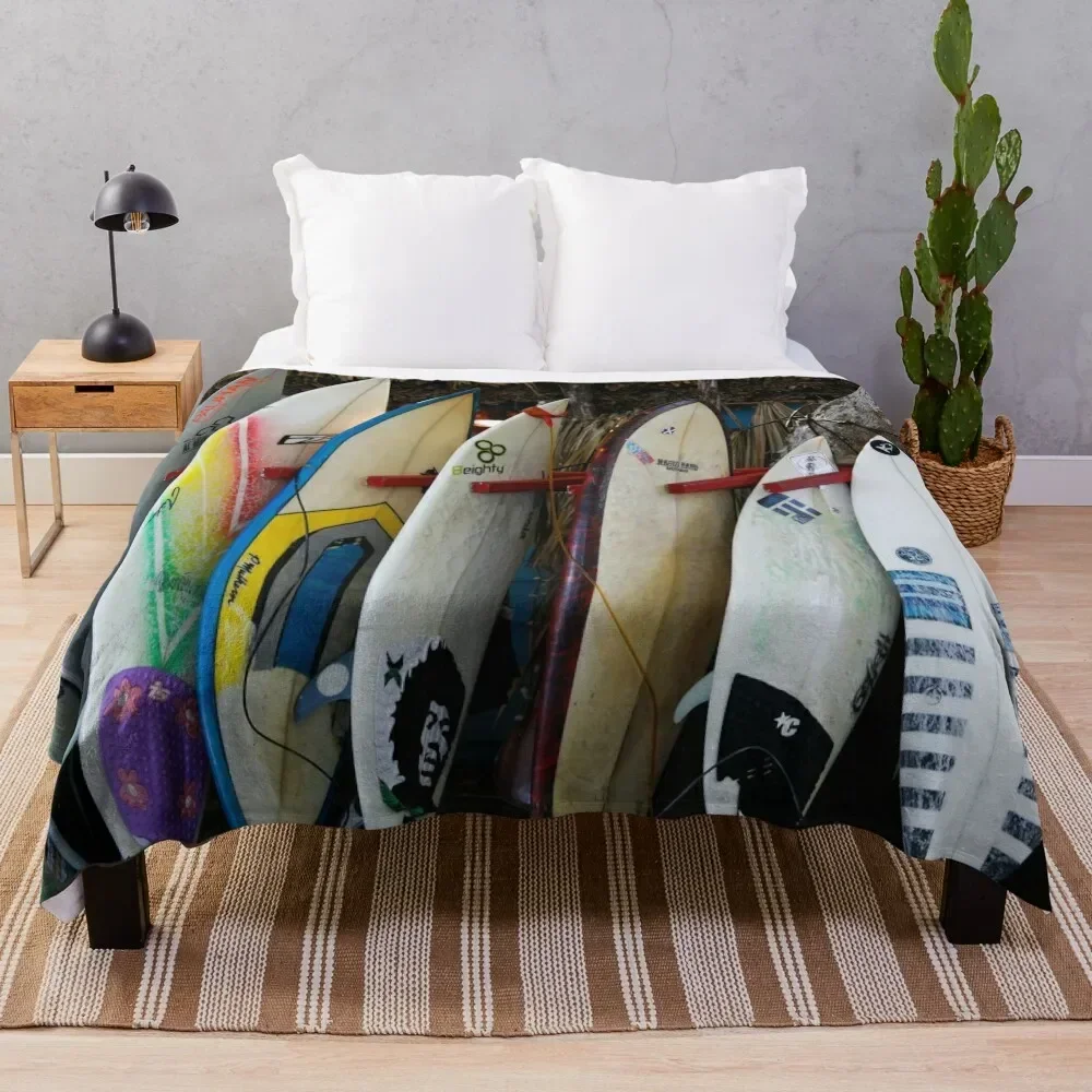 

Surfboards Throw Blanket