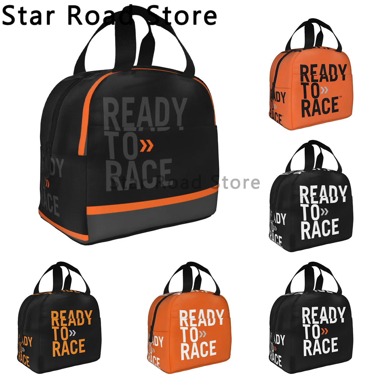 Ready To Race Insulated Lunch Bag for Outdoor Picnic Racing Sport Cooler Thermal Bento Box Women Kids Food Container Tote Bags