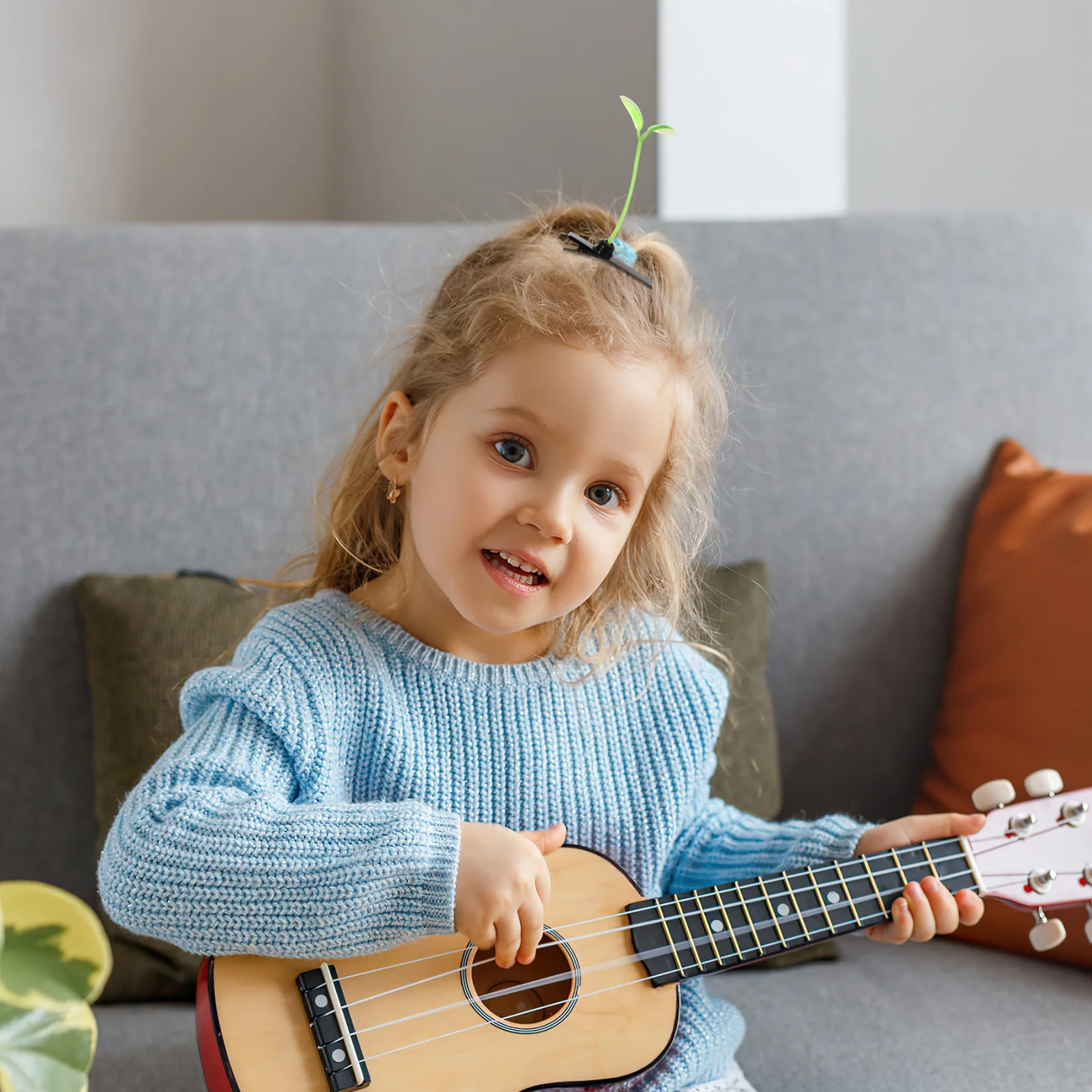 

10Pcs Women Girls Sprout Hair Clip Green Hairpin Headwear Party School Home Accessories Sprout Hair Clip Quirky Head Clips