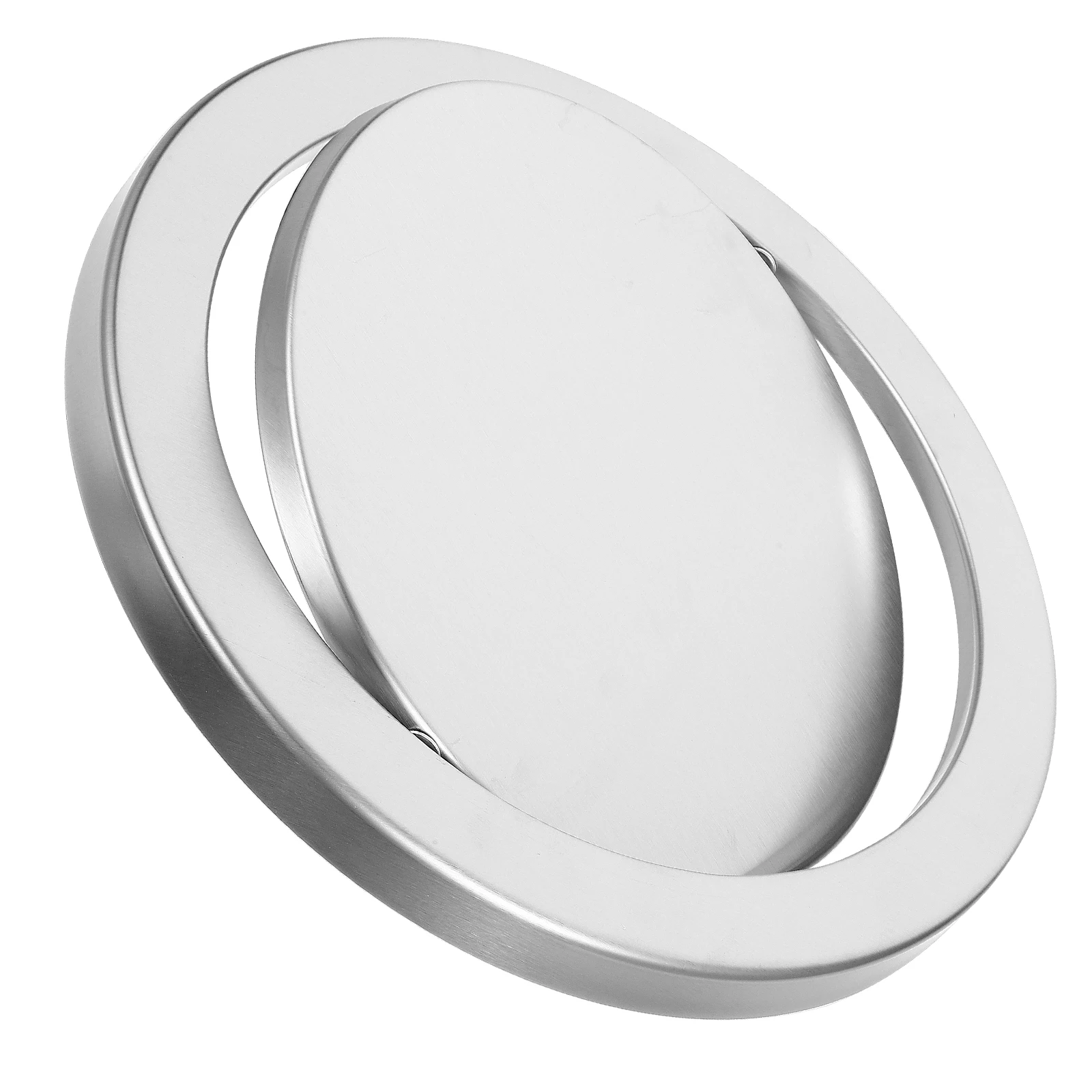 

Stainless Steel Flip Trash Can Lid Swing Garbage Bin Replacement Bathroom Desk Rubbish Accessory Smooth Edge for Waste