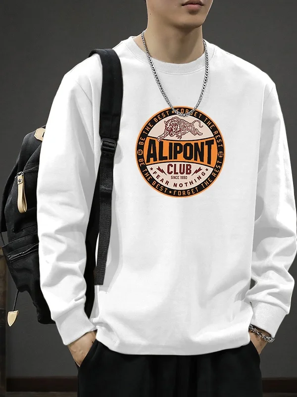 

Мужская футболка оверсайз из 100% хлопка, новая осенняя коллекция, модный американский свободный крой, круглый вырез, базовая модель