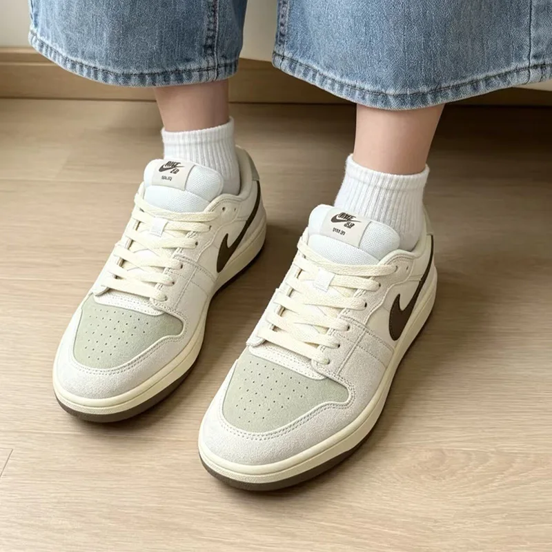 Nike IB0108‑101 Men Low Top Skateboard Shoes Suede Leather Fabric Upper Casual Sneakers 2026 New