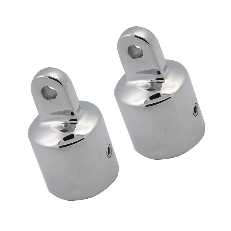 

2PCS 316 Stainless Steel 22mm 25mm Marine Bimini Tops Fittings Heavy Duty Mirror Polish Top Cap