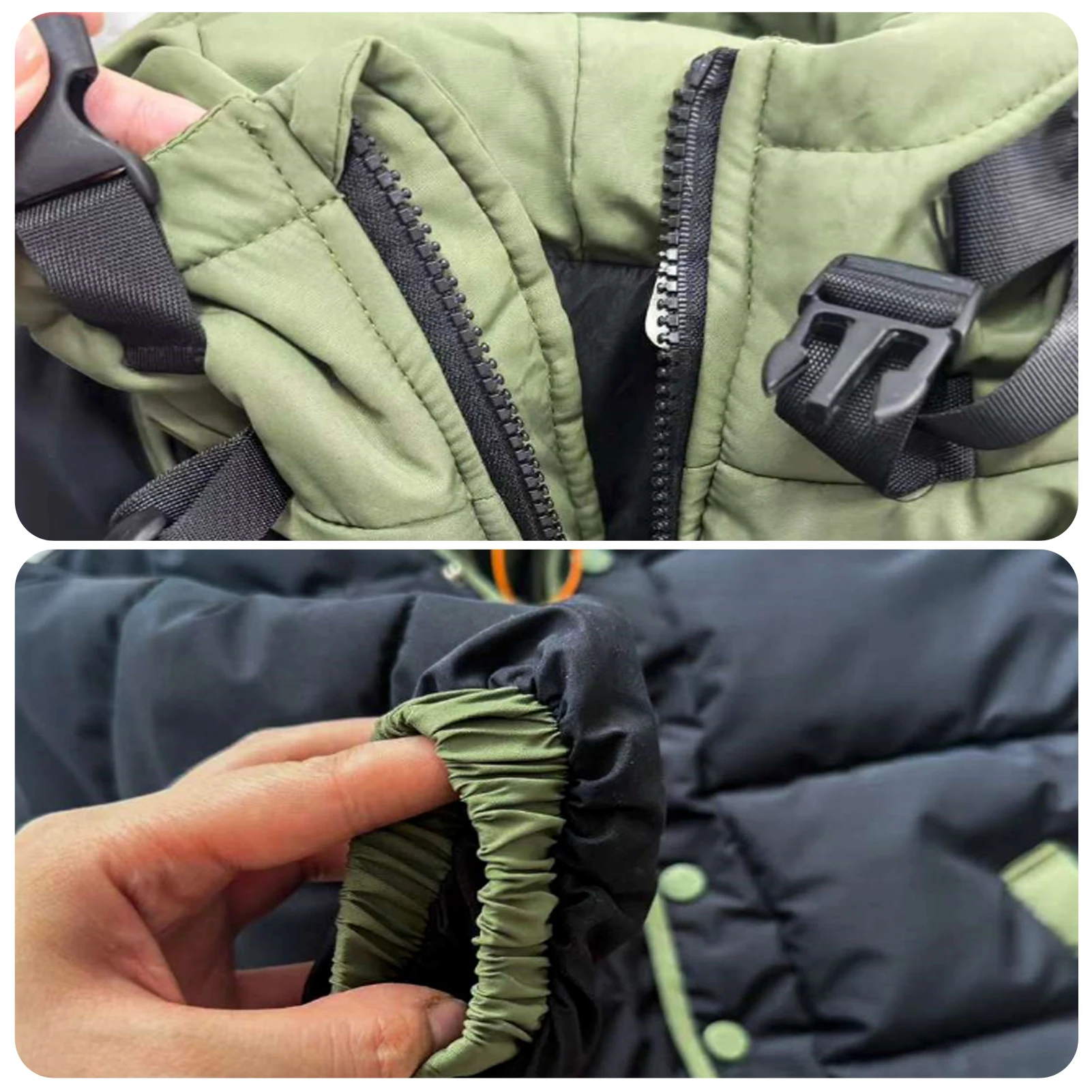 Boys Winter Jacket Fake 2-Piece Double-Color Warm Boys Down Coat Cotton-Padded Quilted Coat Children's Puffer Coat Casual Parka
