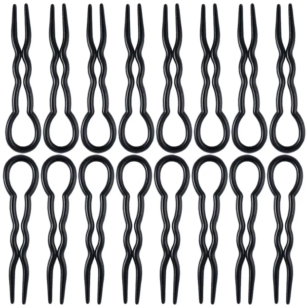 

24 Pcs U-shaped Hair Forks Black Styling Accessories for Buns Women Hair Sticks Updo Pins Girls Hairpins HairDecoration