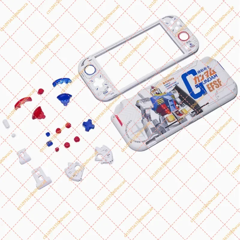 For Switch Lite Game Console Case Replacing Shell Housing Buttons Tempered Glass Film Screen Modification Accessory