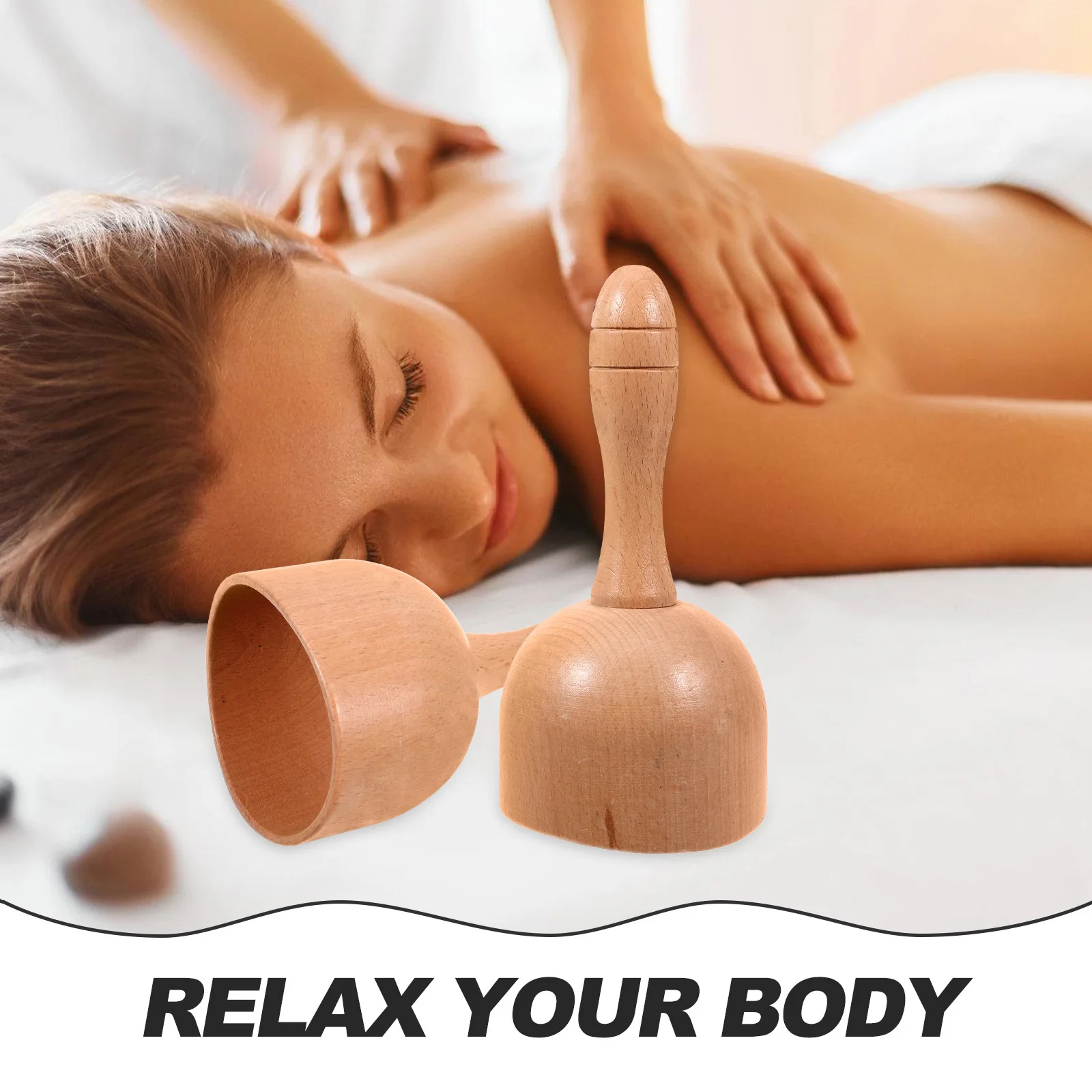 

Wooden Massage Tool, Portable Therapy Cup For Body Sculpting, Back Neck Massager With Ergonomic Handle, Wood Therapy Tools