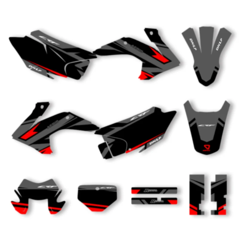 

DSMTECH Custom Graphics Background Decal for HONDA CRF230 2015 2016 2017 2018 2019 2020 CRF150F Decals Stickers Kits 002
