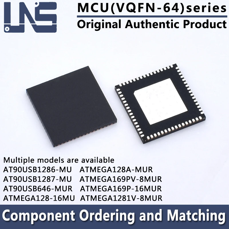 

1pcs AT90USB1286-MU AT90USB1287-MU AT90USB646-MUR ATMEGA128-16MU ATMEGA1281V-8MUR ATMEGA169P-16MUR ATMEGA169PV-8MUR VQFN-64 MCU