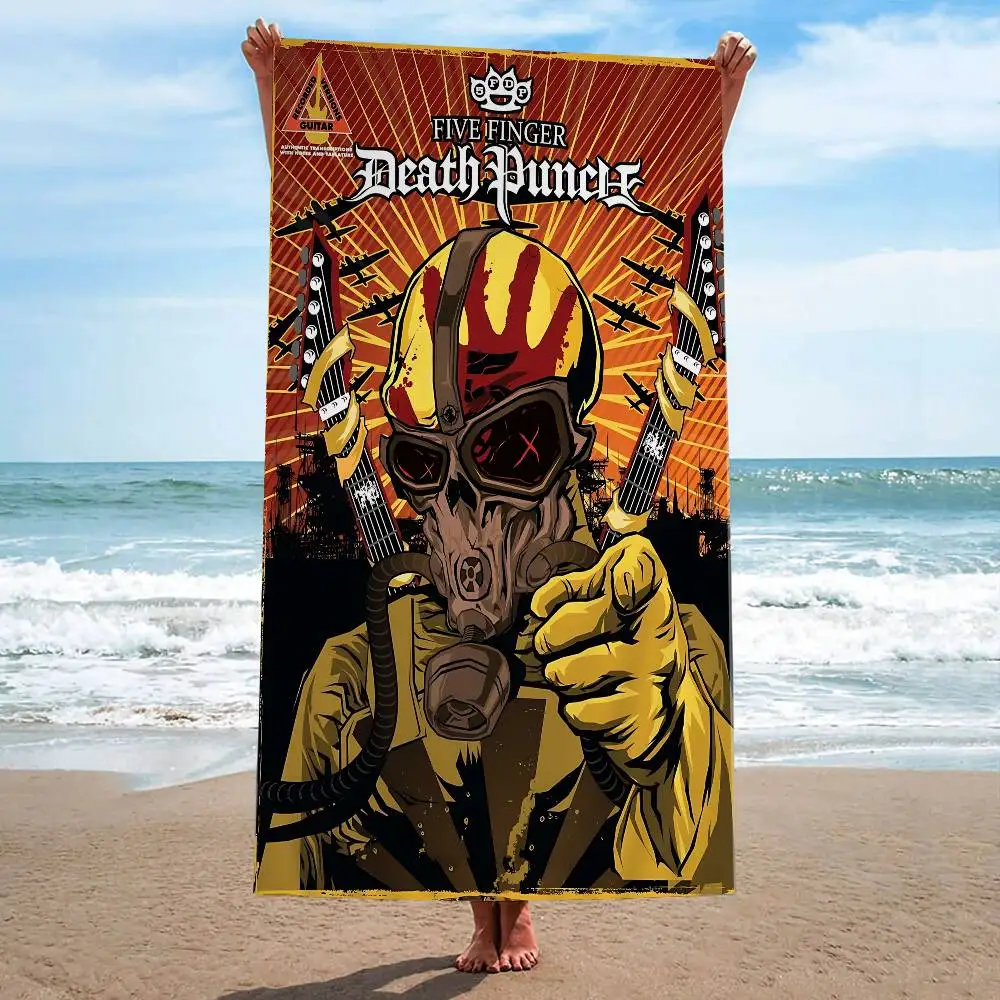 Band F-Five F-Finger Death Punch Big Microfiber Beach Towels Quick Dry Towel Sand Beach Towels Pool Towel for Travel Swim Pool