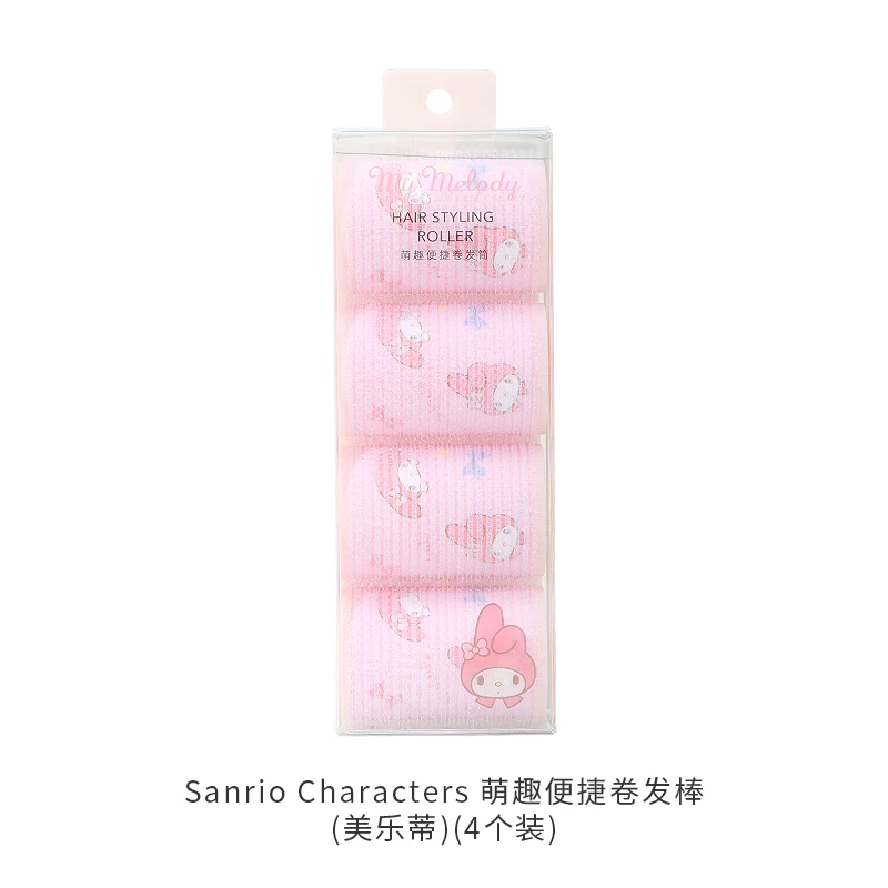 Offizielles Pompompurin Lockenwickler-Set mit Kuromi-Design, einfach zu verwendende, hitzefreie Lockenstäbe für Frauen und Mädchen, Styling-Werkzeuge