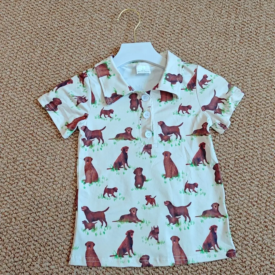 

9.2 Baby Boys Summer Tops Baby Boys Dogs Southern Hunting Button Pullovers Tops