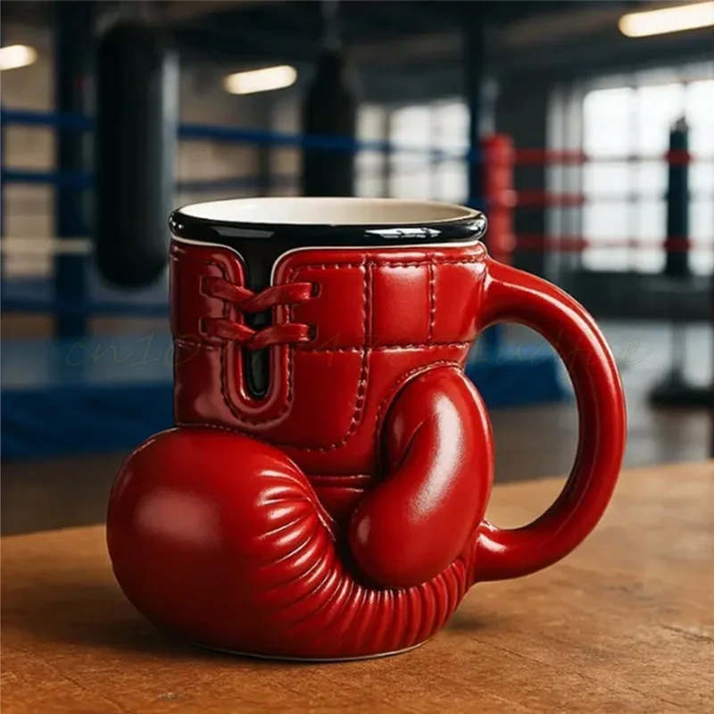 ABZV-Boxhandschuh-Becher, Sport-Themen-Kaffeetasse, lustiges Trinkgeschirr, tragbare Küche, Desktop-Behälter, Kaffeetasse für Zuhause