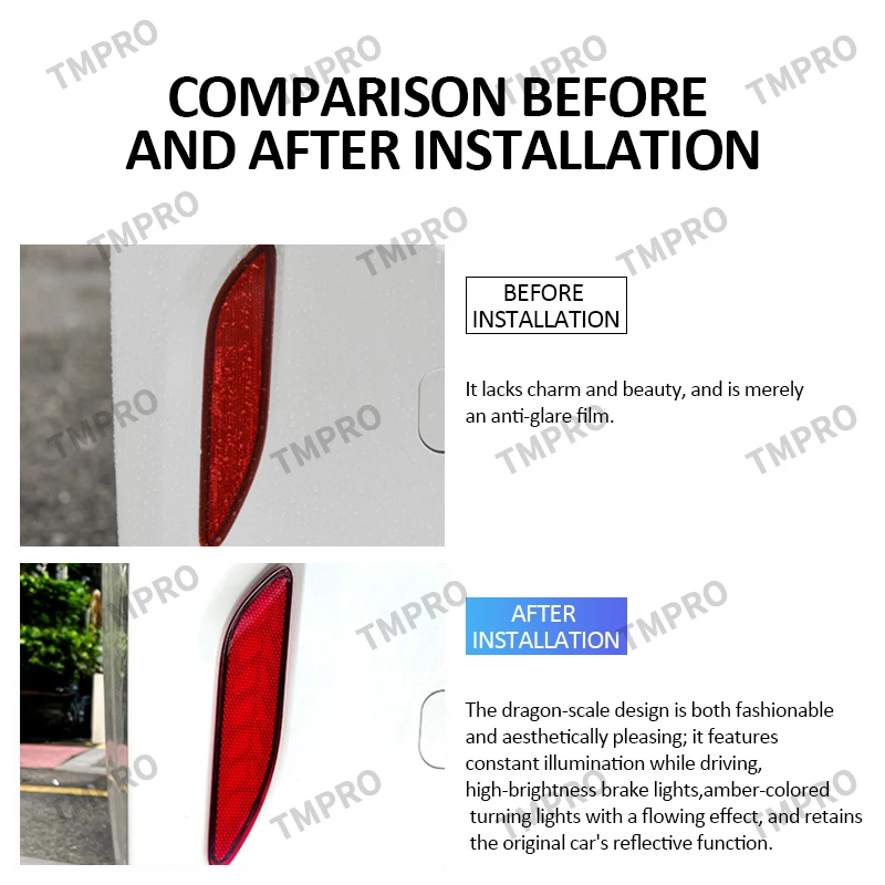 TMPRO Multifunctional Rear Bumper LED Light Brake & Turn Signal Lamp For Toyota Alphard 40 Series 2024+
