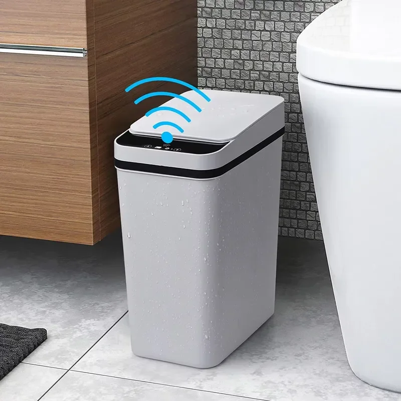 Smart Automatic Sensor Kitchen Trash Can Portable Charging Plastic Garbage Bin Dustbin Waste Basket