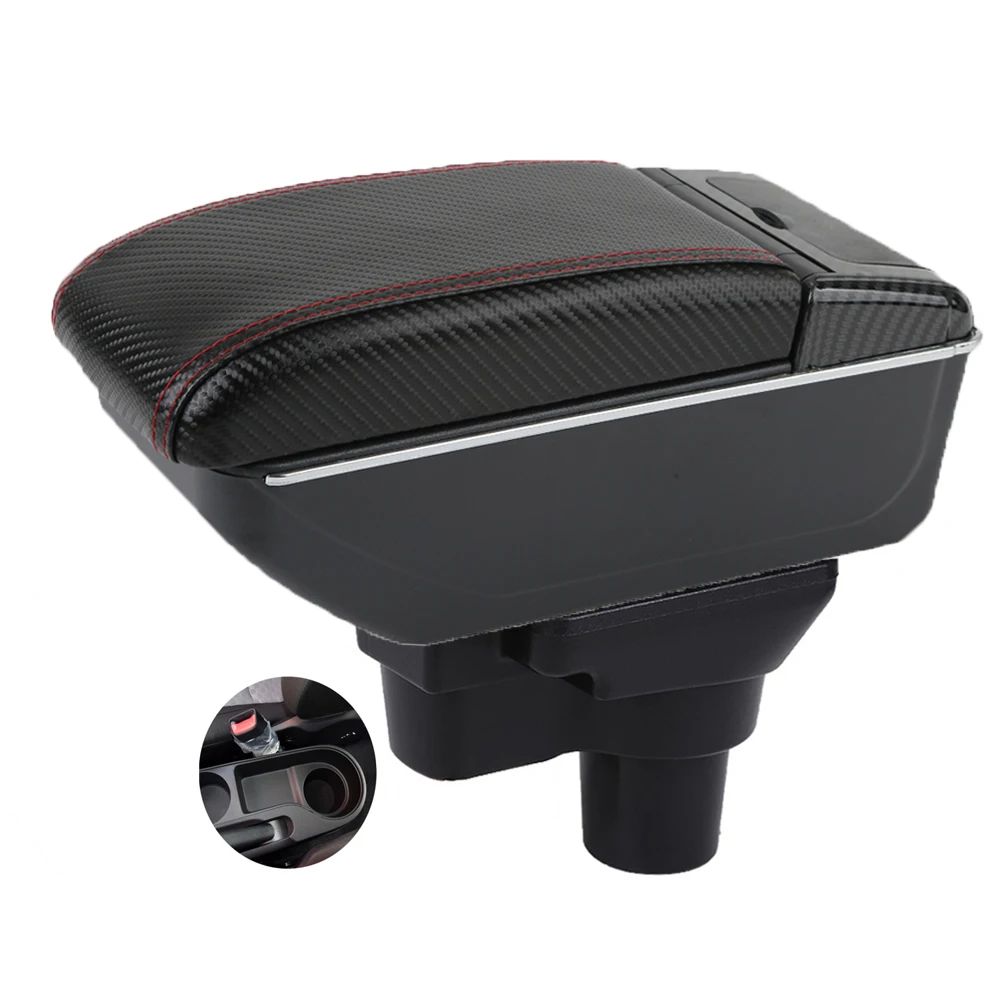 Opbergdoos voor de middenconsole met armsteun en elleboogsteun aan de bestuurderszijde, geschikt voor KIA Rio 4, Rio X-line, Solaris 2 en Accent Vern.