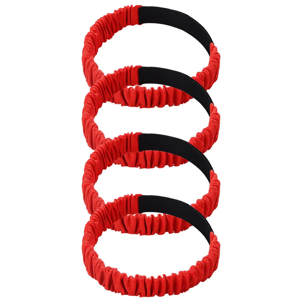 4Pcs Three Legged Race Bands Bright Color Elastic Leg Straps High Elastic Wear Resistant for Field Day Competition Team Training