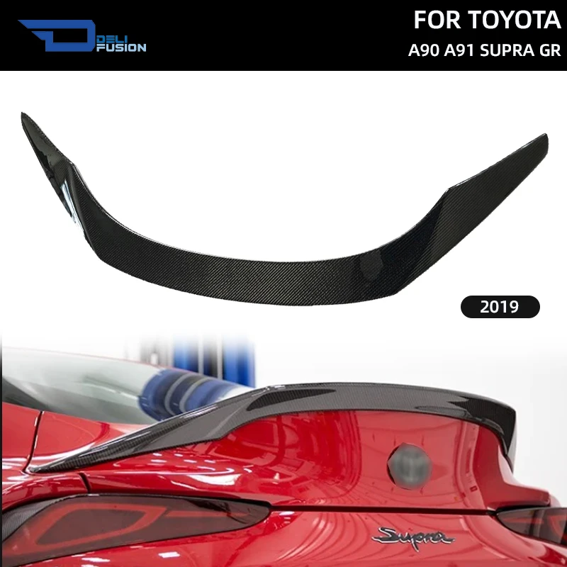 

Спойлер на задний багажник TR Style Carbon для Toyota GR Supra A90 A91 Coupe 2019+ годов выпуска, внешние аксессуары для кузова, заднее крыло.