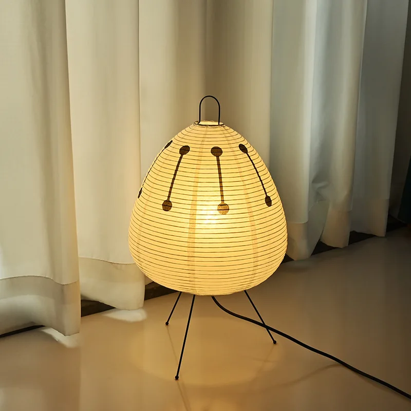 

Японская Noguchi храбная ручная настольная лампа-корзина Юго-Восточной Азии для спальни, кабинета, гостиной, декоративная лампа с геометрической грушей