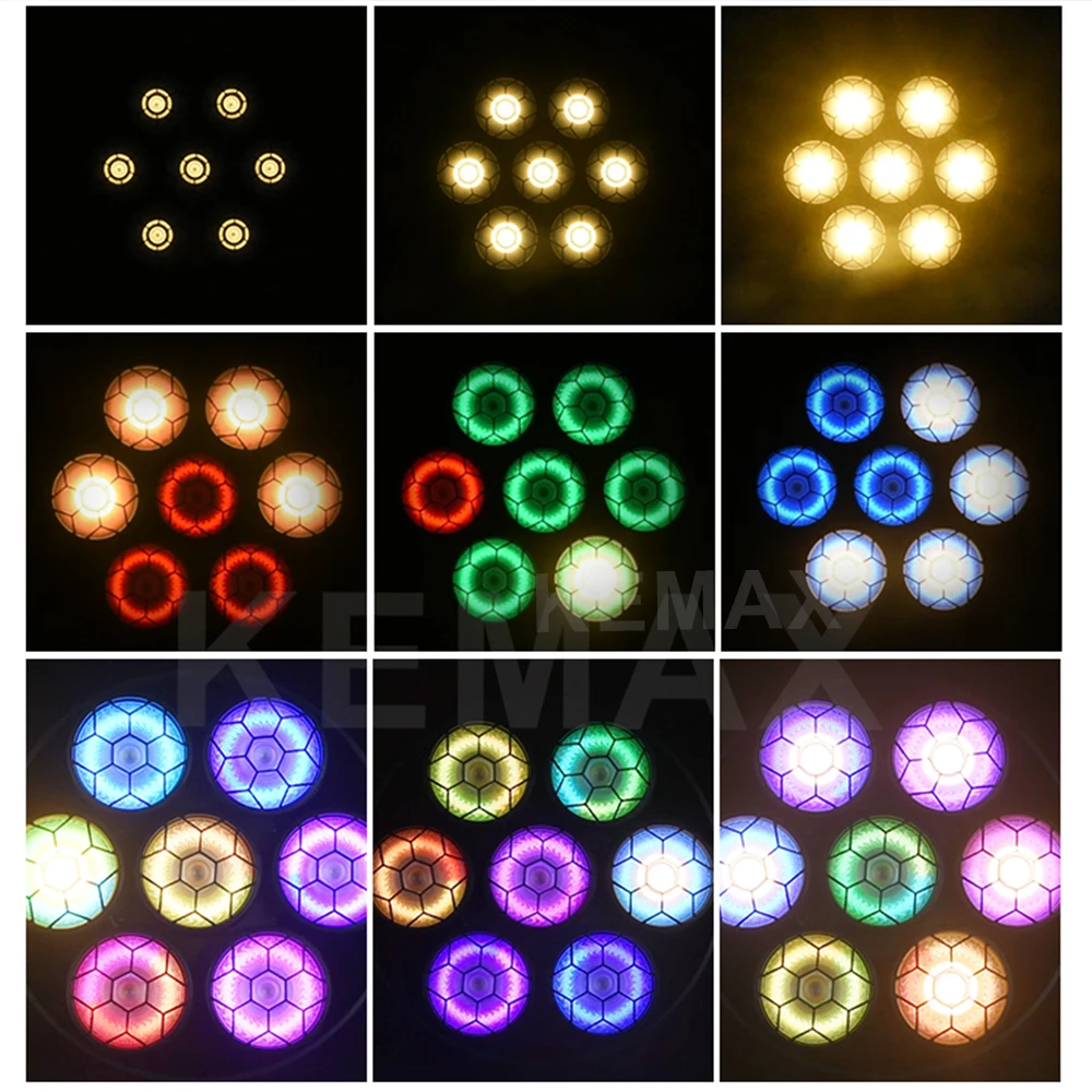 7X50W الرجعية ضوء المرحلة DMX512 RGBW LED COB بليندر الصوت المنشط ديسكو DJ المرحلة المعدات ل ملهى ليلي حفل زفاف الأحداث #6