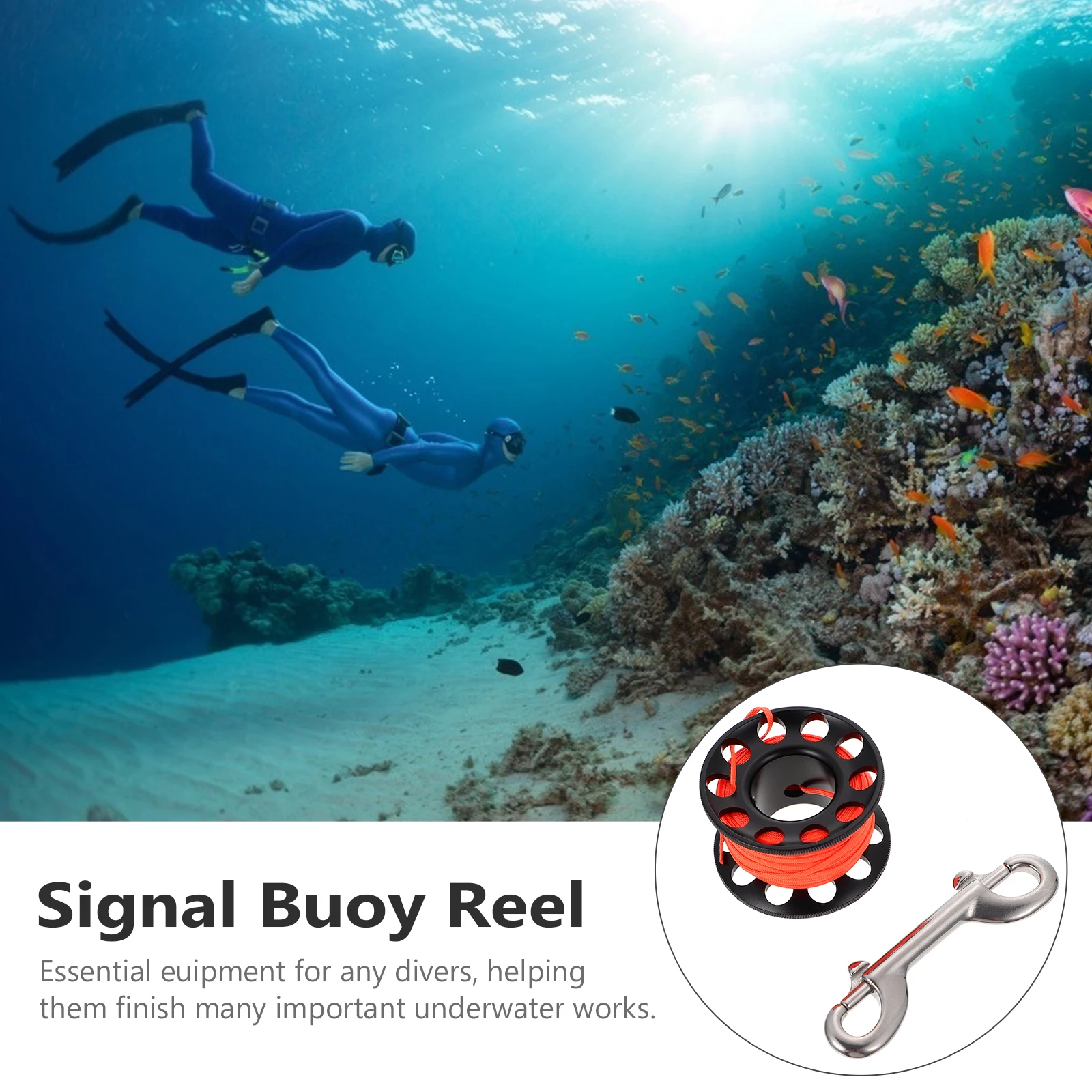 

1 set Aluminum Alloy Spool Lightweight Durable Underwater Accessory For Cave Wreck Technical Diving Scuba Spool Finger Reel