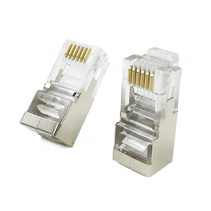 Imagem -03 - Cabo de Telefone Plugue Modular com Escudo Rj12 Conector 6p6c Corpo Longo Rj11 6-core l = 22.8 mm 50100 Pcs