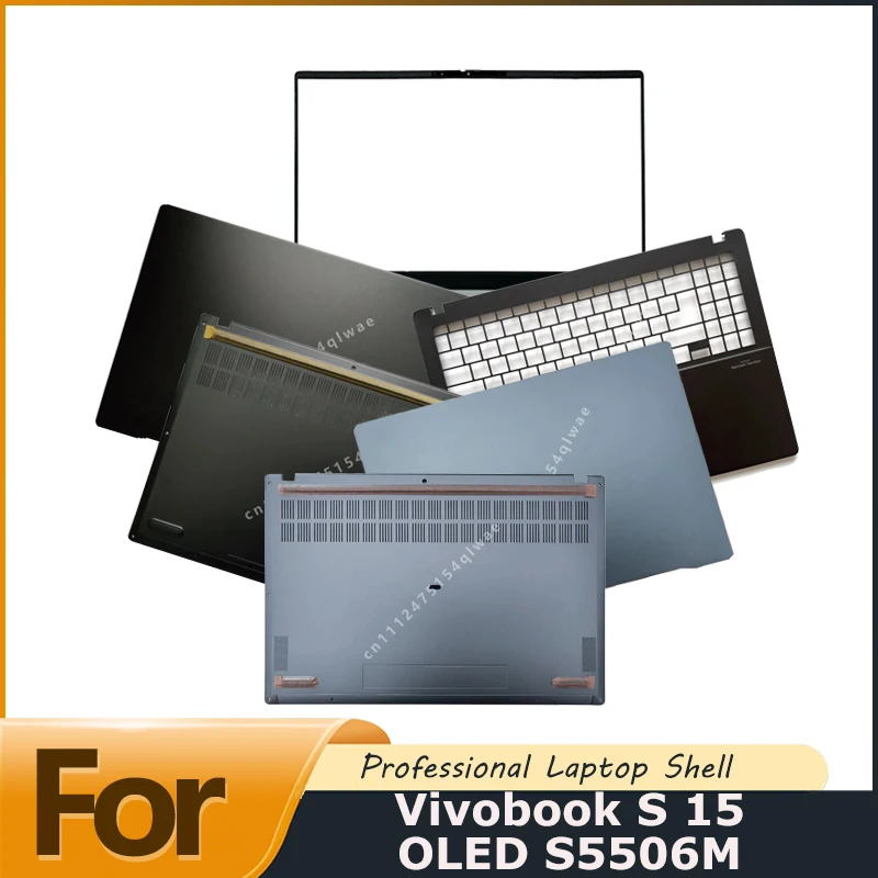 New  Laptop Screen Back Cover &Hinges Palmrest& Screen Bezel &Bottom Replacement For Vivobook S 15 OLED S5506M