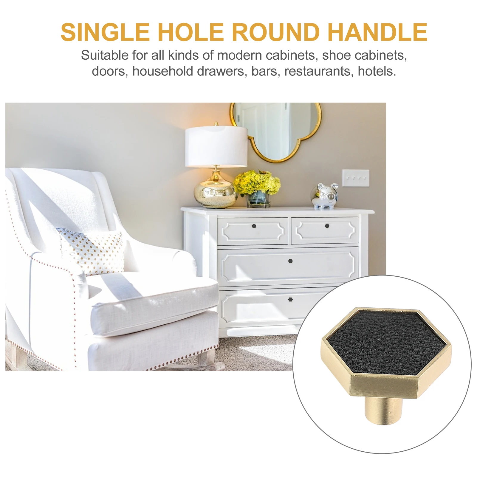 

Single Hole Drawer Knob Zinc Alloy Pull Cabinet Door H Furniture Wardrobe Hardware Accessories Vintage Style Easy