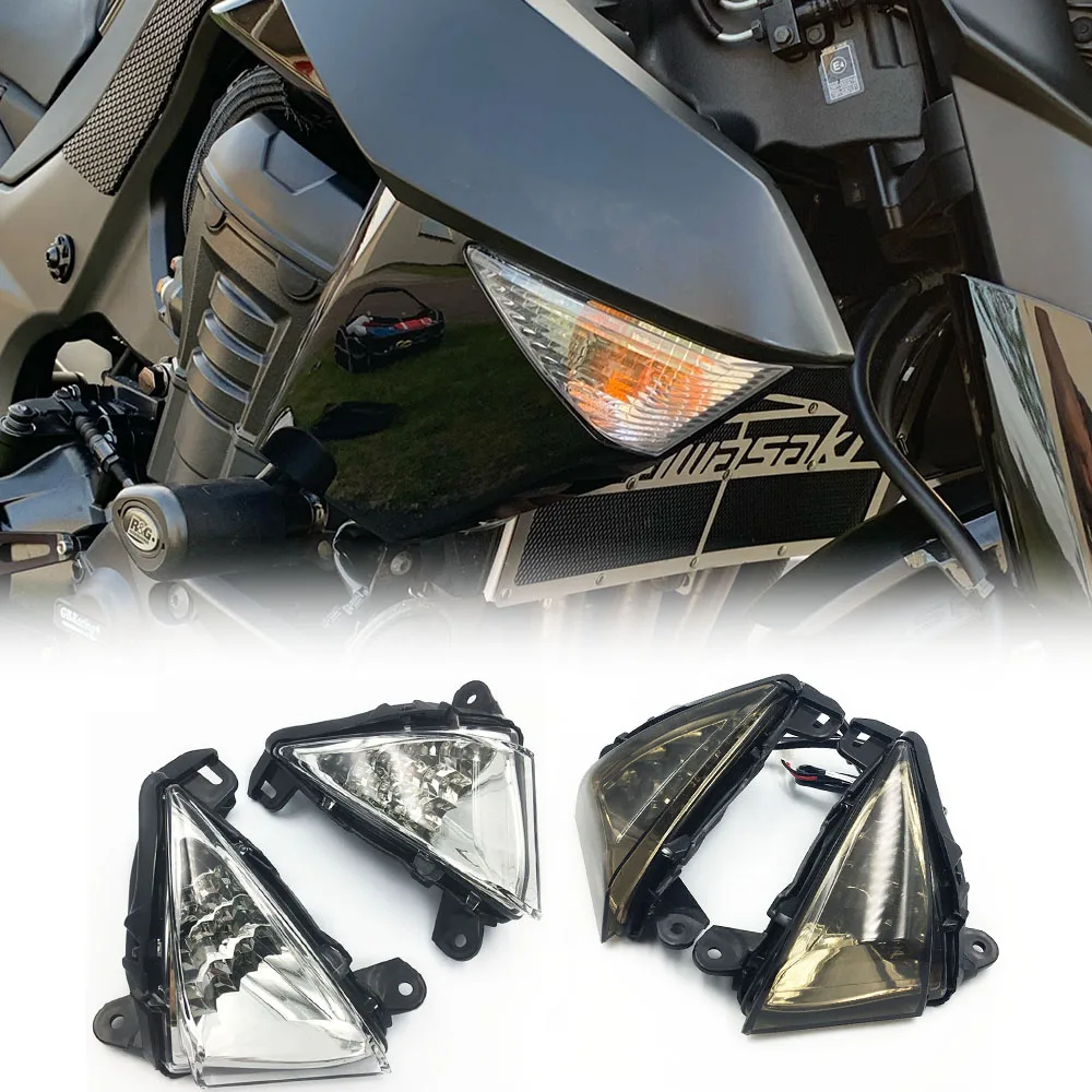 

Front LED Turn Signal Indicator For KAWASAKI ZX6R ZX10R Z750 Z1000 NINJA 650R ER6N ER6F Motorcycle Accessories Light Blinker